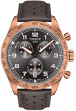 Buy Shop Tissot T Sport PRS 516 Chronograph Grey Dial Grey Leather Strap Watch for Men - T131.617.36.082.00 USA Online