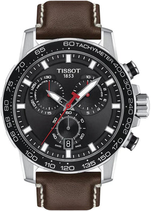 Buy Shop Tissot Supersport Chrono Black Dial Brown Leather Strap Watch for Men - T125.617.16.051.01 USA Online