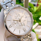 Buy Shop Tissot Chemin des Tourelles Automatic Chronograph White Dial Silver Steel Strap Watch for Men - T099.427.11.038.00 USA Online