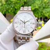 Buy Shop Tissot Chemin des Tourelles Automatic Chronograph White Dial Silver Steel Strap Watch for Men - T099.427.11.038.00 USA Online