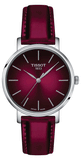Buy Shop Tissot Everytime Lady Burgundy Dial Burgundy Leather Strap Watch for Women - T143.210.17.331.00 USA Online