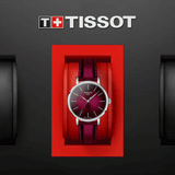 Buy Shop Tissot Everytime Lady Burgundy Dial Burgundy Leather Strap Watch for Women - T143.210.17.331.00 USA Online