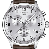 Buy Shop Tissot T Sport Chrono XL Classic Silver Dial Brown Leather Strap Watch For Men - T116.617.16.037.00 USA Online
