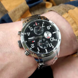 Buy Shop Tommy Hilfiger Cool Sport Multifunction Black Dial Silver Steel Strap Watch for Men - 1791141 USA Online