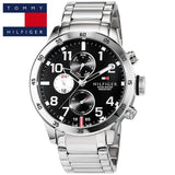 Buy Shop Tommy Hilfiger Cool Sport Multifunction Black Dial Silver Steel Strap Watch for Men - 1791141 USA Online