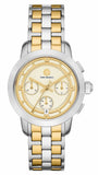 Buy Shop Tory Burch The Tory Chronograph White Dial Two Tone Steel Strap Watch for Women - TBW1052 USA Online