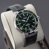 Oris Aquis Date Green Dial Black Rubber Strap Watch for Men - 0173377304157-0742464EB