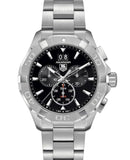 Buy Shop Tag Heuer Aquaracer Chronograph Black Dial Silver Steel Strap Watch for Men - CAY1110.BA0927 USA Online