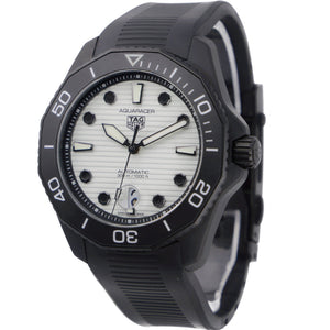 Buy Shop Tag Heuer Aquaracer Professional 300 Automatic White Dial Black Rubber Strap Watch for Men - WBP201D.FT6197 USA Online