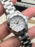 Tag Heuer Aquaracer Quartz Mother of Pearl White Dial Silver Steel Strap Watch for Women - WBD1411.BA0741