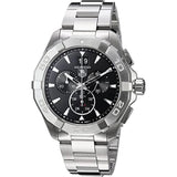 Buy Shop Tag Heuer Aquaracer Chronograph Black Dial Silver Steel Strap Watch for Men - CAY1110.BA0927 USA Online