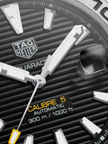 Tag Heuer Aquaracer Automatic Caliber 5 Black Dial Silver Steel Strap Watch for Men - WBD2110.BA0928