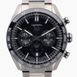 Buy Shop Tag Heuer Carrera Automatic Chronograph Black Dial Silver Steel Strap Watch for Men - CBN2A1B.BA0643 USA Online