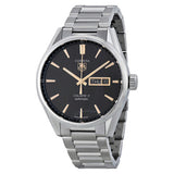 Buy Shop Tag Heuer Carrera Day Date Black Dial Silver Steel Strap Watch for Men - WBN2013.BA0640 USA Online