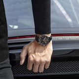 Buy Shop Tag Heuer Carrera Chronograph Black Dial Black Leather Strap Watch for Men - CBN2A5A.FC6481 USA Online