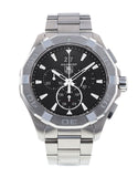 Buy Shop Tag Heuer Aquaracer Chronograph Black Dial Silver Steel Strap Watch for Men - CAY1110.BA0927 USA Online