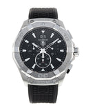 Buy Shop Tag Heuer Aquaracer Chronograph Black Dial Black Rubber Strap Watch for Men - CAY1110.FT6041 USA Online