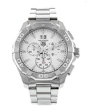 Buy Shop Tag Heuer Aquaracer White Dial Silver Steel Strap Watch for Men - CAY1111.BA0927 USA Online