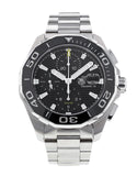 Buy Shop Tag Heuer Aquaracer Calibre 16 Day-Date Black Dial Silver Steel Strap Watch for Men - CAY211A.BA0927 USA Online