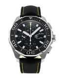 Tag Heuer Aquaracer Automatic Chronograph Black Dial Black Nylon Strap Watch for Men - CAY211A.FC6361