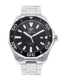 Buy Shop Tag Heuer Aquaracer Quartz Black Dial Silver Steel Strap Watch for Men - WAY101A.BA0746 USA Online