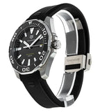 Buy Shop Tag Heuer Aquaracer Quartz Black Dial Black Rubber Strap Watch for Men - WAY101A.FT6141 USA Online
