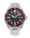 Buy Shop Tag Heuer Aquaracer Black Dial Silver Steel Strap Watch for Men - WAY101B.BA0746 USA Online