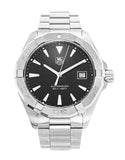 Buy Shop Tag Heuer Aquaracer Quartz Black Dial Silver Steel Strap Watch for Men - WAY1110.BA0928 USA Online