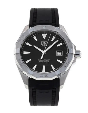 Buy Shop Tag Heuer Aquaracer Quartz Black Dial Black Rubber Strap Watch for Men - WAY1110.FT8021 USA Online