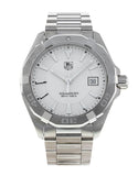 Buy Shop Tag Heuer Aquaracer Quartz White Dial Silver Steel Strap Watch for Men - WAY1111.BA0928 USA Online