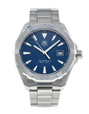 Buy Shop Tag Heuer Aquaracer Quartz Blue Dial Silver Steel Strap Watch for Men - WAY1112.BA0928 USA Online