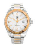 Buy Shop Tag Heuer Aquaracer Quartz White Dial Silver Strap Watch for Men - WAY1150.BD0911 USA Online