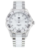 Buy Shop Tag Heuer Aquaracer Diamonds White Dial Two Tone Steel Strap Watch for Women - WAY131D.BA0914 USA Online