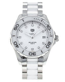 Buy Shop Tag Heuer Aquaracer Diamonds White Dial Two Tone Steel Strap Watch for Women - WAY131D.BA0914 USA Online