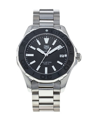 Buy Shop Tag Heuer Aquaracer Quartz Black Dial Silver Steel Strap Watch for Women - WAY131K.BA0748 USA Online