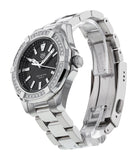Buy Shop Tag Heuer Aquaracer Quartz Diamonds Black Dial Silver Steel Strap Watch for Women - WAY131P.BA0748 USA Online