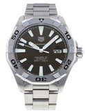 Buy Shop Tag Heuer Aquaracer Calibre 5 Automatic Sunray Brown Dial Silver Steel Strap Watch for Men - WAY2018.BA0927 USA Online