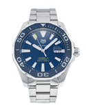 Buy Shop Tag Heuer Aquaracer Calibre 5 Blue Dial Silver Steel Strap Watch for Men - WAY201B.BA0927 USA Online