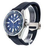 Buy Shop Tag Heuer Aquaracer Calibre 5 Automatic Blue Dial Blue Rubber Strap Watch for Men - WAY201B.FT6150 USA Online
