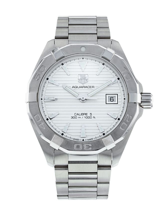 Buy Shop Tag Heuer Aquaracer White Dial Watch for Men - WAY2111.BA0928 USA Online
