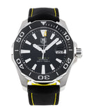 Buy Shop Tag Heuer Aquaracer Calibre 5 Automatic Black Dial Black Nylon Strap Watch for Men - WAY211A.FC6362 USA Online