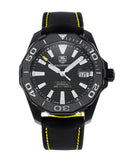 Buy Shop Tag Heuer Aquaracer Calibre 5 Automatic Black Dial Black Nylon Strap Watch for Men - WAY218A.FC6362 USA Online