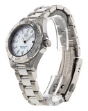 Tag Heuer Aquaracer Quartz Mother of Pearl White Dial Silver Steel Strap Watch for Women - WBD1411.BA0741