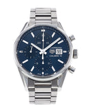 Buy Shop Tag Heuer Carrera Chronograph 41mm Blue Dial Silver Steel Strap Watch for Men - CBK2112.BA0715 USA Online