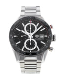 Buy Shop Tag Heuer Carrera Automatic Chronograph Black Dial Silver Steel Strap Watch for Men - CBM2110.BA0651 USA Online