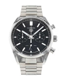 Buy Shop Tag Heuer Carrera Chronograph Black Dial Silver Steel Strap Watch for Men - CBN2010.BA0642 USA Online