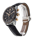 Buy Shop Tag Heuer Carrera Chronograph Black Dial Black Leather Strap Watch for Men - CBN2A5A.FC6481 USA Online