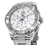 Buy Shop Tag Heuer Aquaracer White Dial Silver Steel Strap Watch for Men - CAY1111.BA0927 USA Online