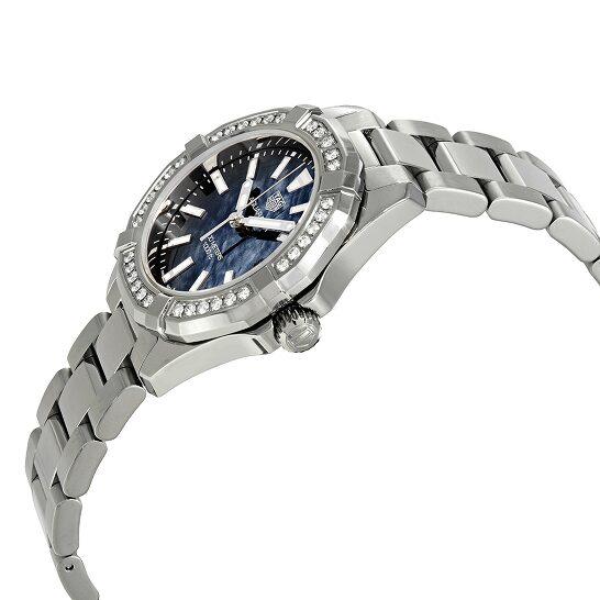 Buy Shop Tag Heuer Aquaracer Quartz Diamonds Blue Dial Silver Steel Strap Watch for Women - WAY131N.BA0748 USA Online