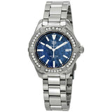 Buy Shop Tag Heuer Aquaracer Quartz Diamonds Blue Dial Silver Steel Strap Watch for Women - WAY131N.BA0748 USA Online